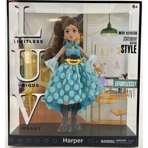 LUV Premium Fashion Doll - Harper, Dolls for Children Ages 6+ NEW
